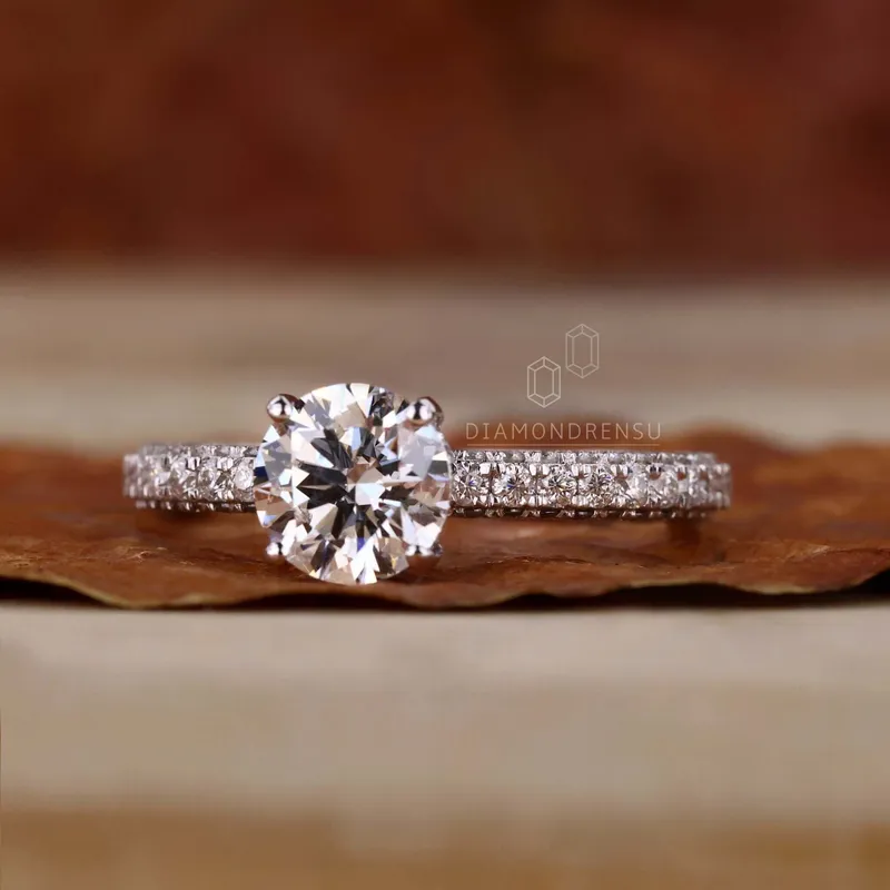 0.50 - 2.0 CT Round Cut Lab Grown Diamond Engagement Ring, IGI Certified view 5