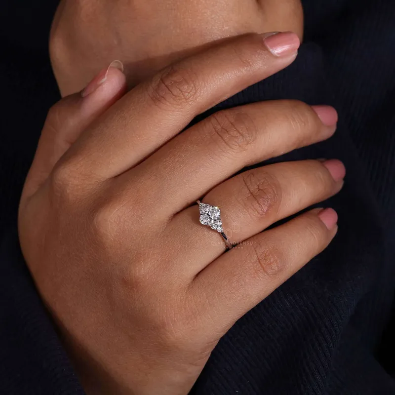 0.50 CT Oval Cut Lab Grown Diamond Muse Engagement Ring view 4