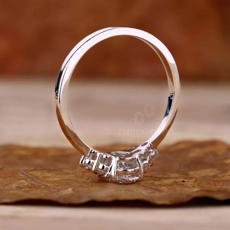 0.50 CT Oval Cut Lab Grown Diamond Muse Engagement Ring view 6