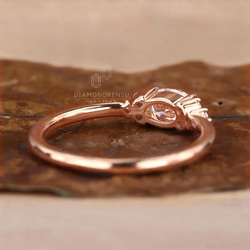 0.50 to 1.50 CT Oval Lab Grown Diamond Muse Engagement Ring view 6