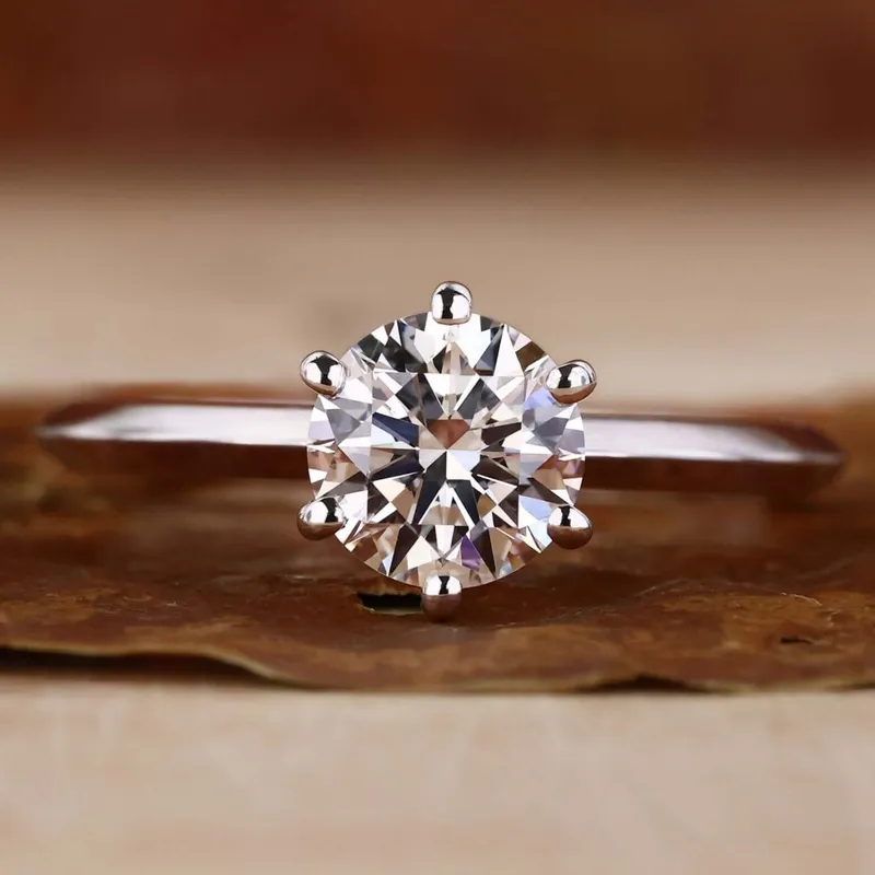 0.50 to 3.0 CT Round Brilliant Cut Lab Grown Diamond Ring round cut engagement ring