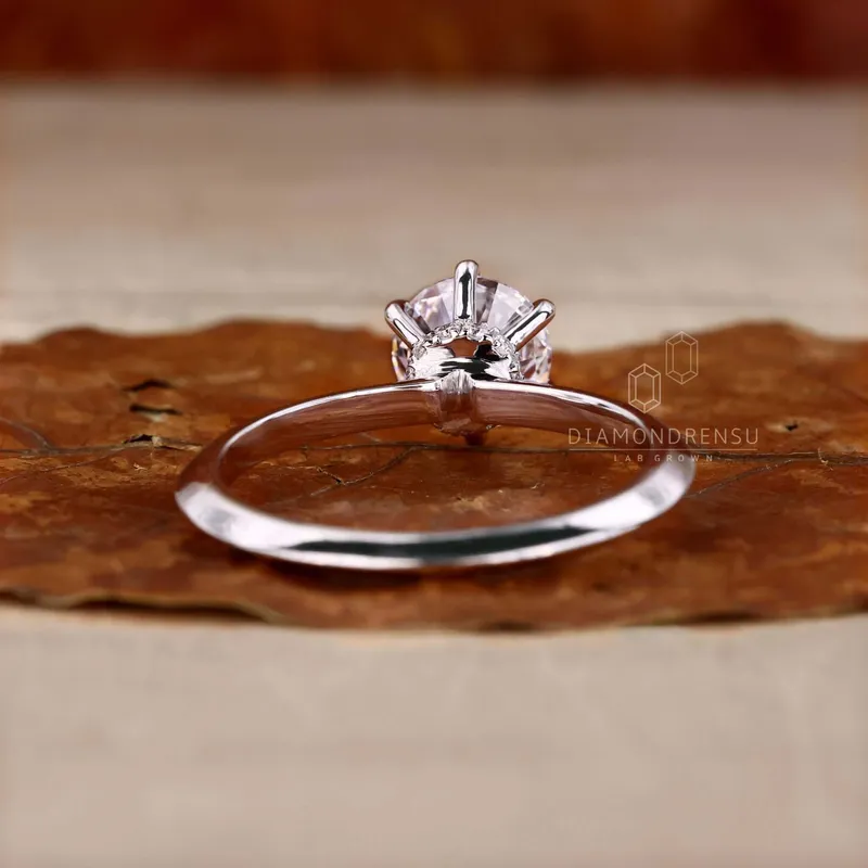 0.50 to 3.0 CT Round Brilliant Cut Lab Grown Diamond Ring view 6