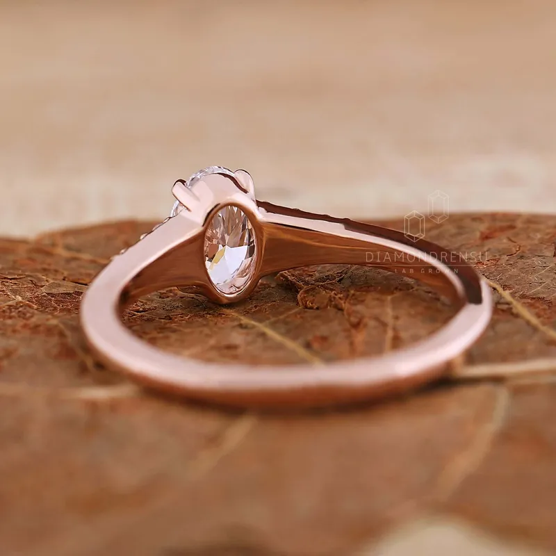 0.55 CT Oval Cut Lab Grown Diamond Muse Engagement Ring view 2