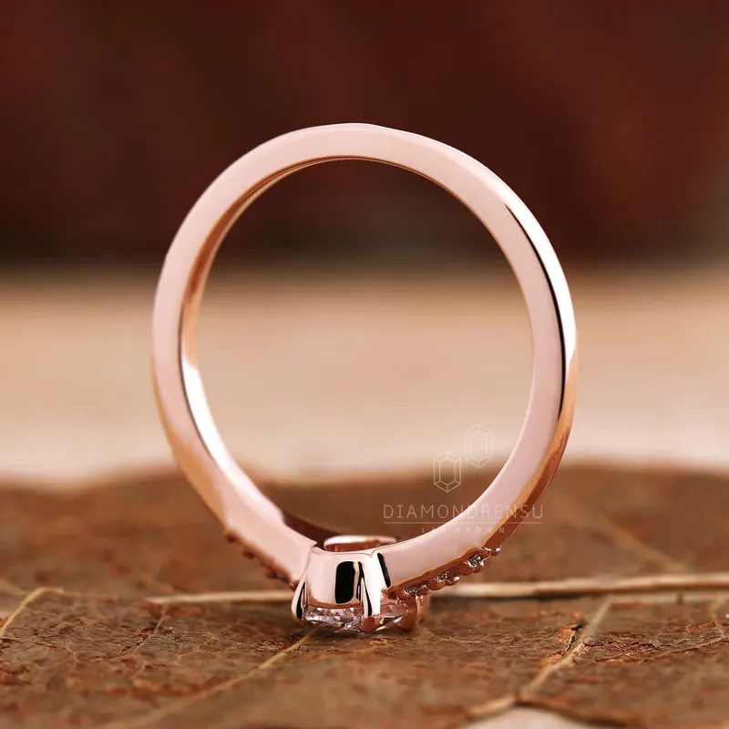 0.55 CT Oval Cut Lab Grown Diamond Muse Engagement Ring view 4