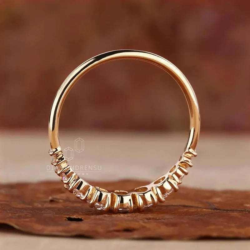 0.74 TCW Oval and Round Cut Lab Grown Diamond Wedding Ring view 5