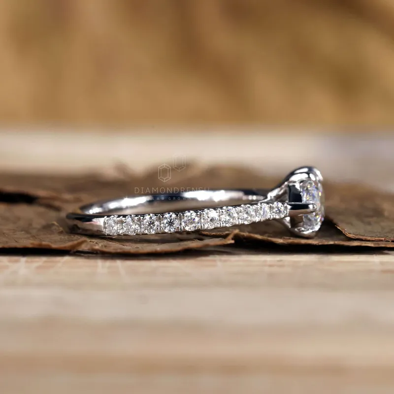1 CT Marquise Cut Lab Grown Diamond Engagement Ring, IGI Certified Diamond view 4