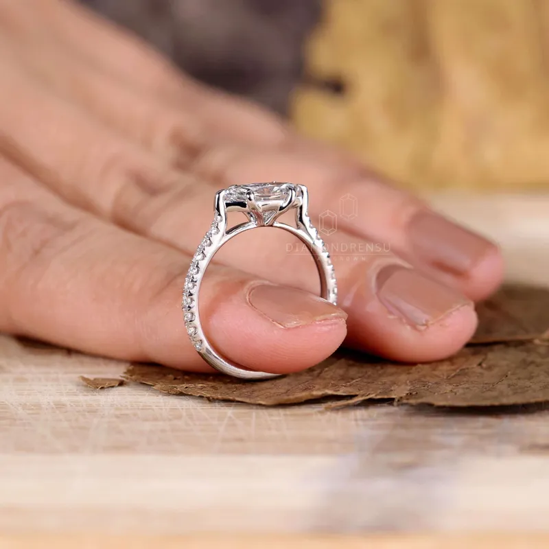 1 CT Marquise Cut Lab Grown Diamond Engagement Ring, IGI Certified Diamond view 8