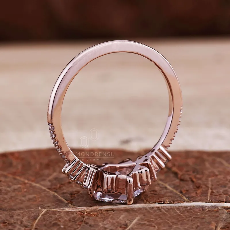 1 CT Princess Cut Lab Grown Diamond Unique Compass Prong Setting Engagement Ring vy 4