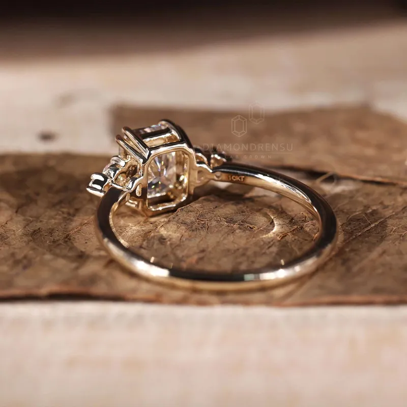 1 CT Radiant Cut Diamond Ring, Lab Created Diamond Engagement Ring vy 6