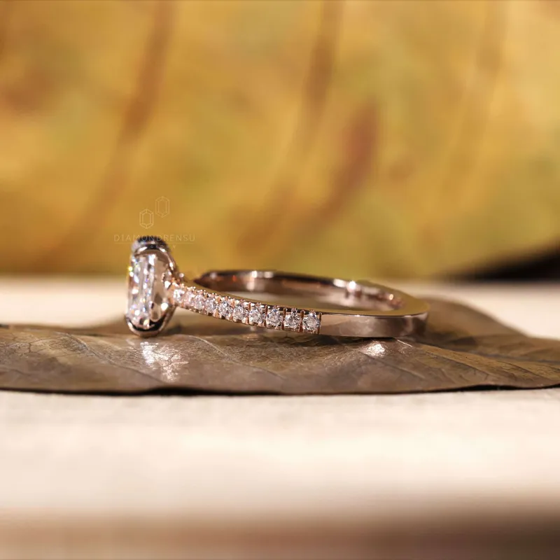 1 CT Radiant Cut Diamond Ring, Lab Grown Diamond Engagement Ring view 5