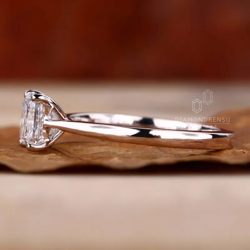 1.0 CT Princess Cut Lab Grown Diamond Solitaire Engagement Ring view 7