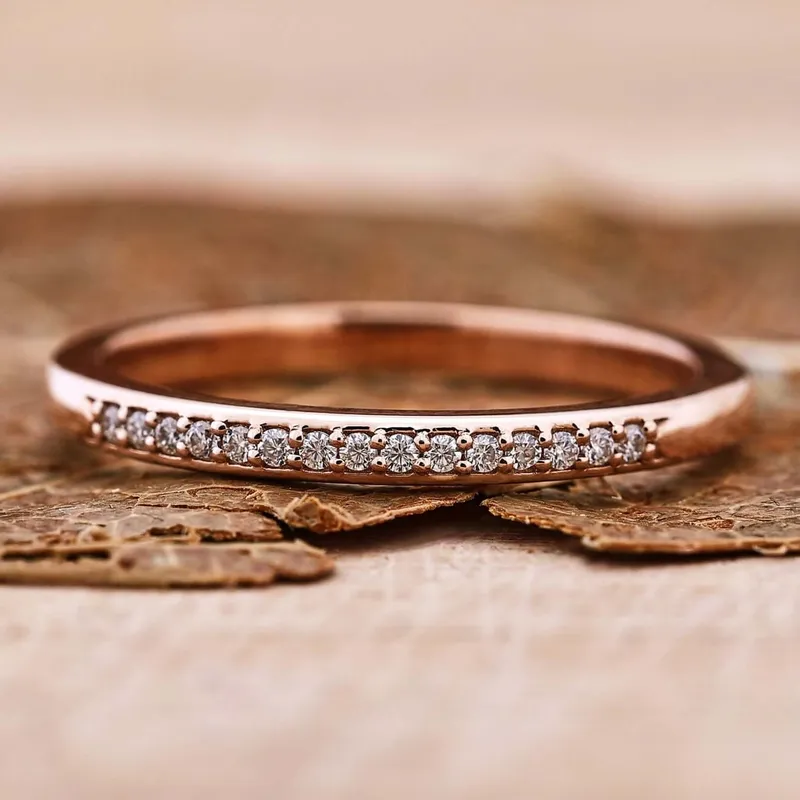 1.0 MM Round Lab Grown Diamond Eternity Wedding Band, Stackable Ring round cut engagement ring