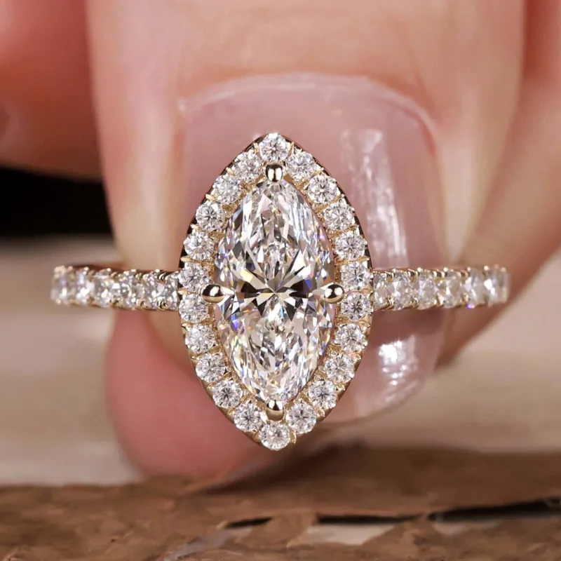 1.02 CT Marquise Cut Lab Grown Diamond Engagement Ring engagement ring