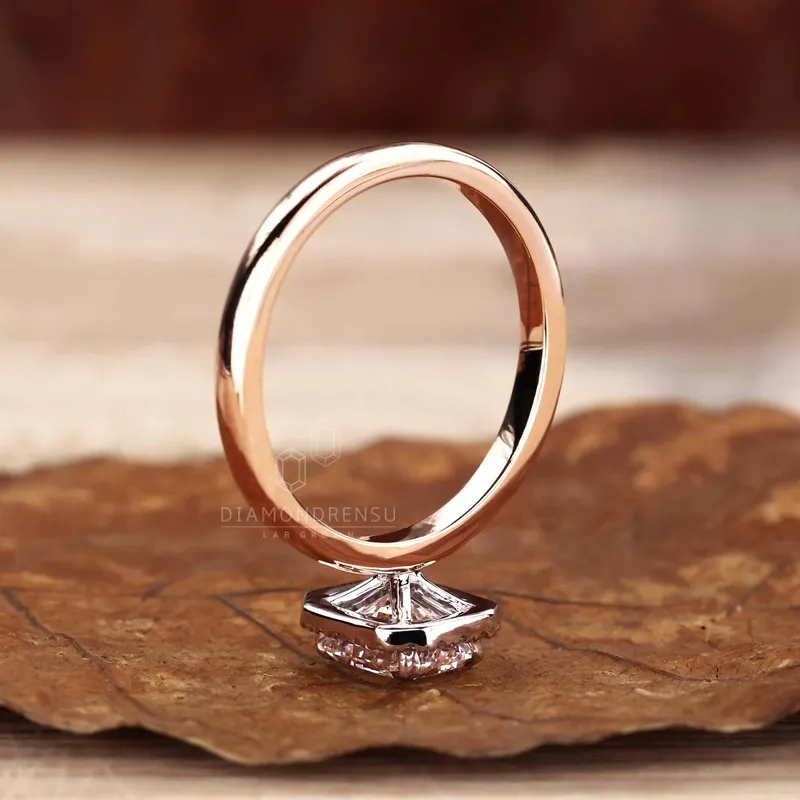 1.02 CT Radiant Cut D/VS1 Lab Grown Diamond Halo Engagement Ring vy 6