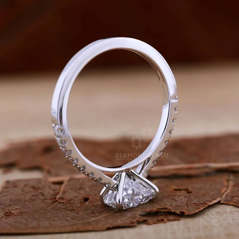 1.51 CT Heart Shae Lab Grown Diamond Pave Engagement Ring vy 6