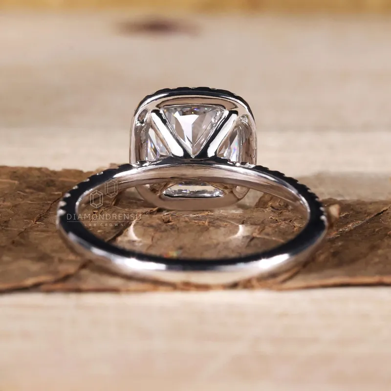 2 carat Cushion Cut Diamond Ring, E/VVS2 Lab Grown Diamond Ring, IGI Certified view 5