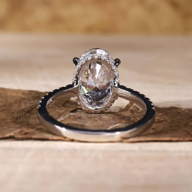 2.50 CT Oval Engagement Ring, Lab Grown Diamond Ring, Oval Diamond Ring view 5