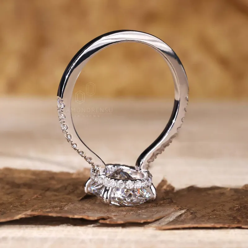 2.50 CT Oval Engagement Ring, Lab Grown Diamond Ring, Oval Diamond Ring view 3