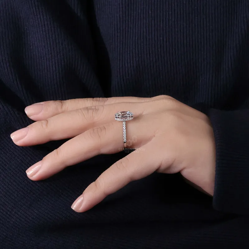2.50 CT Oval Engagement Ring, Lab Grown Diamond Ring, Oval Diamond Ring view 6