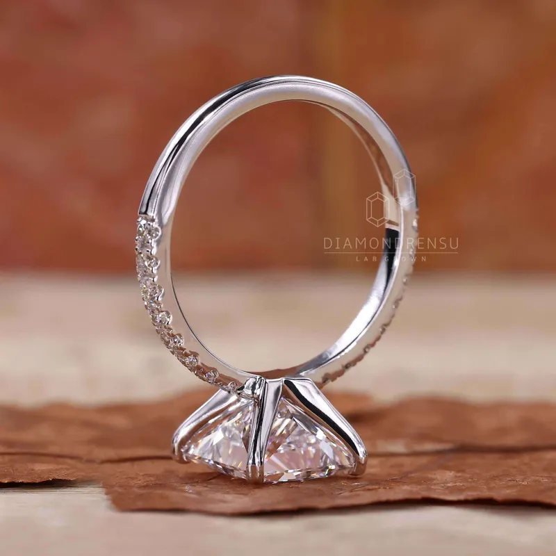 3 Carat Princess Cut Lab Grown Diamond Engagement Ring for Women vy 2