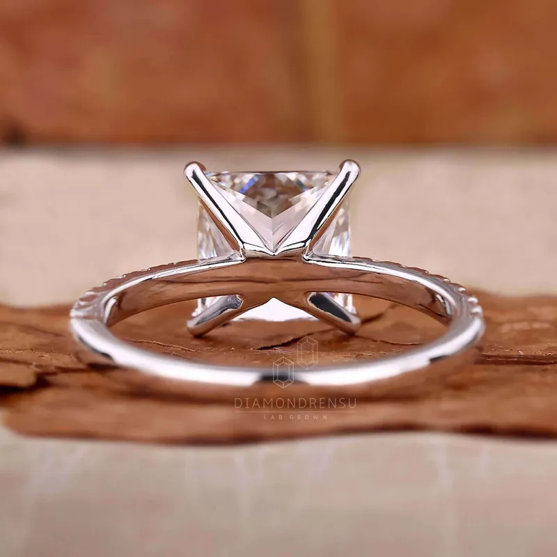3 Carat Princess Cut Lab Grown Diamond Engagement Ring for Women vy 6