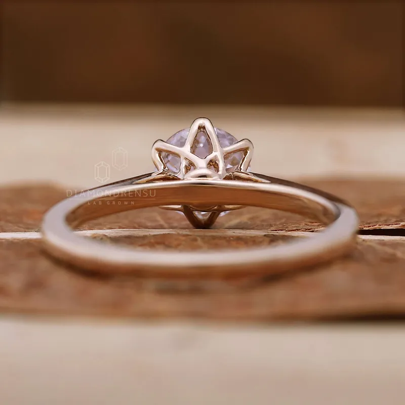 Antique 0.99 CT Jubilee Cut Lab Grown Diamond Solitaire Engagement Ring view 6