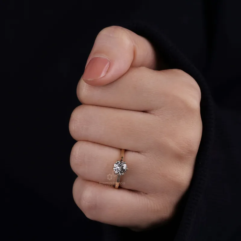 Antique 0.99 CT Jubilee Cut Lab Grown Diamond Solitaire Engagement Ring view 9