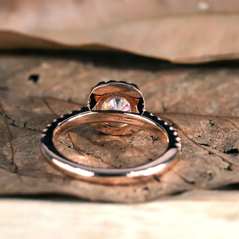 Cathedral Set Halo Engagement Ring, 1.15 TCW Round Brilliant Cut EF/VVS Lab Created Diamond Ring view 8
