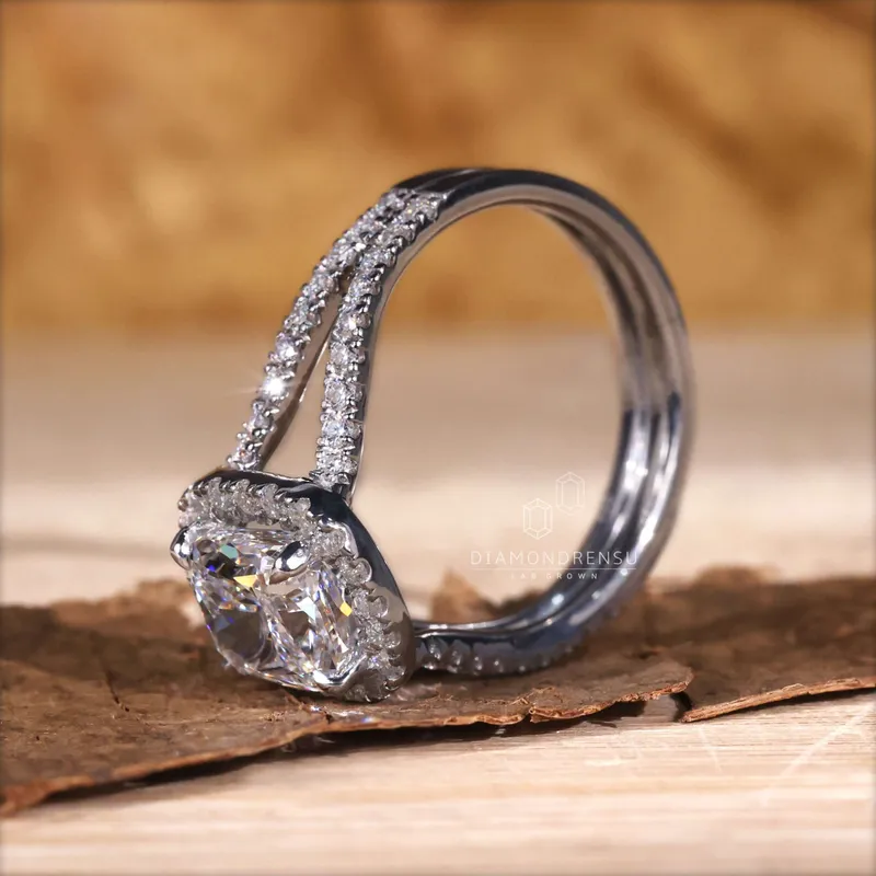 Cushion Cut Lab Grown Diamond Engagement Ring, 2.01 ct Cushion EF/VVS Lab Created Diamond Ring, IGI Certified Diamond Ring vy 6