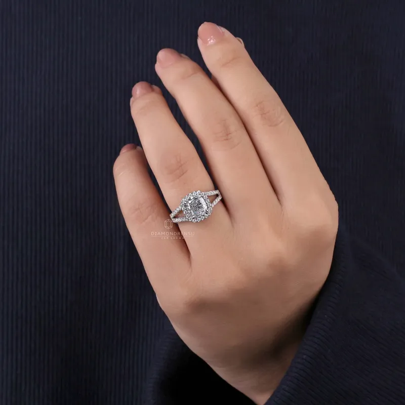 Cushion Cut Lab Grown Diamond Engagement Ring, 2.01 ct Cushion EF/VVS Lab Created Diamond Ring, IGI Certified Diamond Ring vy 2