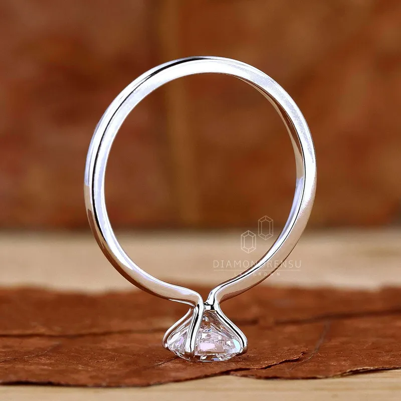 Cushion Cut Lab Grown Diamond Solitaire Engagement Ring vy 6