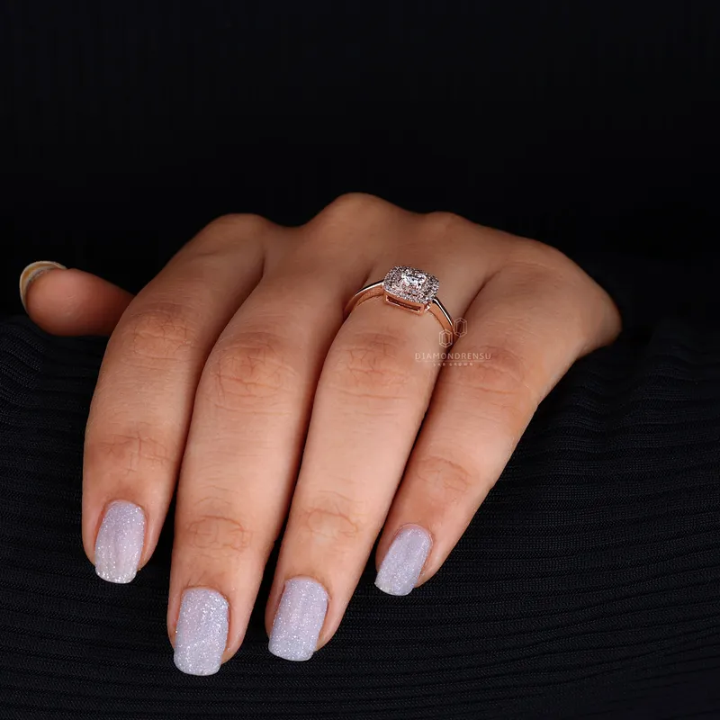 Double Halo Engagement Ring Double The Dazzle view 8