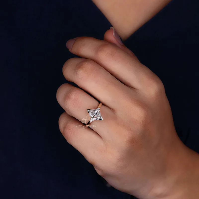 Dutch Marquise Cut Muse Setting Diamond Engagement Ring view 7