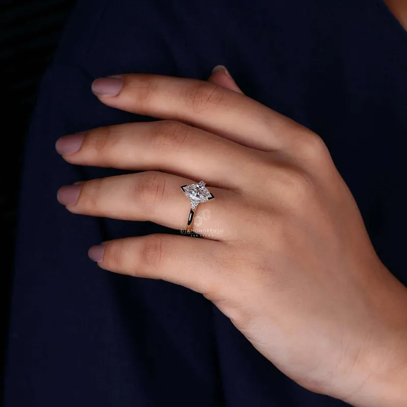 Dutch Marquise Cut Muse Setting Diamond Engagement Ring view 2