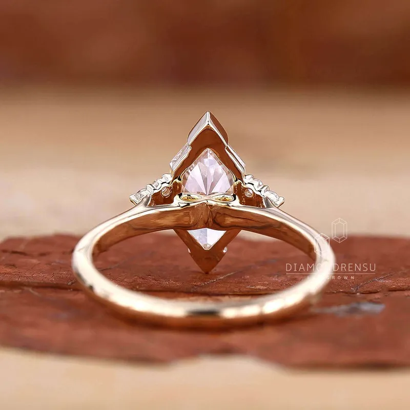 Dutch Marquise Cut Muse Setting Diamond Engagement Ring view 6