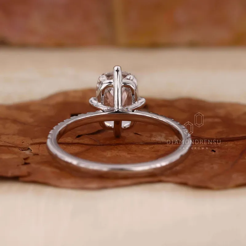 Elongated Cushion Cut Diamond, Lab Grown Diamond Engagement Ring view 6
