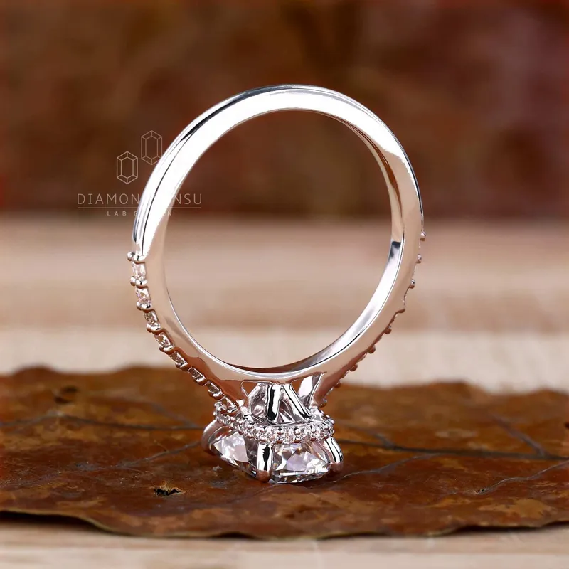 Elongated Cushion Cut Lab Grown Diamond Engagement Ring view 5