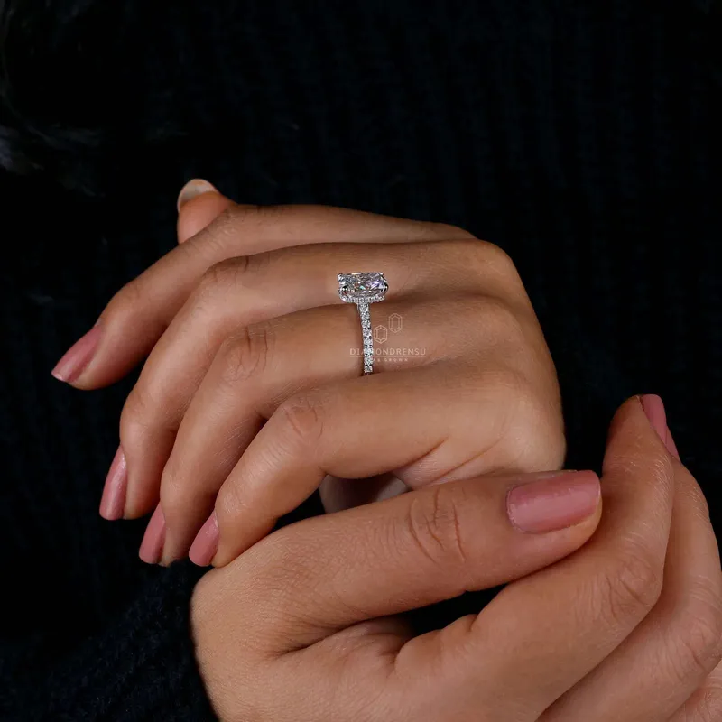 Elongated Cushion Cut Lab Grown Diamond Engagement Ring view 8
