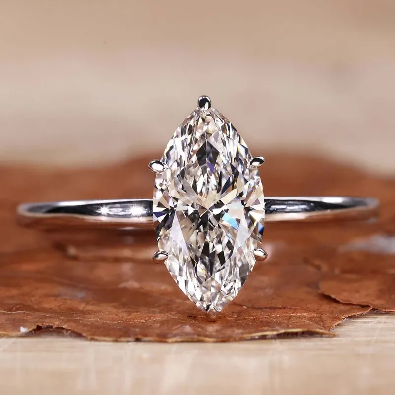 Hidden Halo Marquise Engagement Ring engagement ring