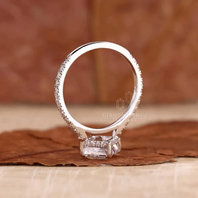 IGI Certified Asscher Cut Lab Grown Diamond Engagement Ring for Women vy 5