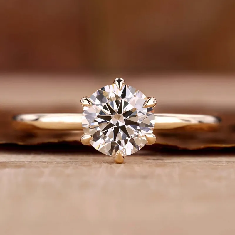 Lab Grown Diamond Solitaire Engagement Ring Perfect Innovation round cut engagement ring