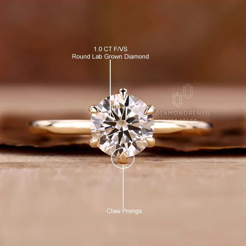 Lab Grown Diamond Solitaire Engagement Ring Perfect Innovation view 9