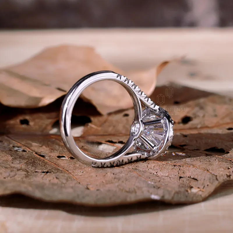 Oval Engagement Ring, 2.50 CT IGI Certified F/VS Lab Created Diamond Halo Engagement Ring, Anniversary Gift for Her vy 2