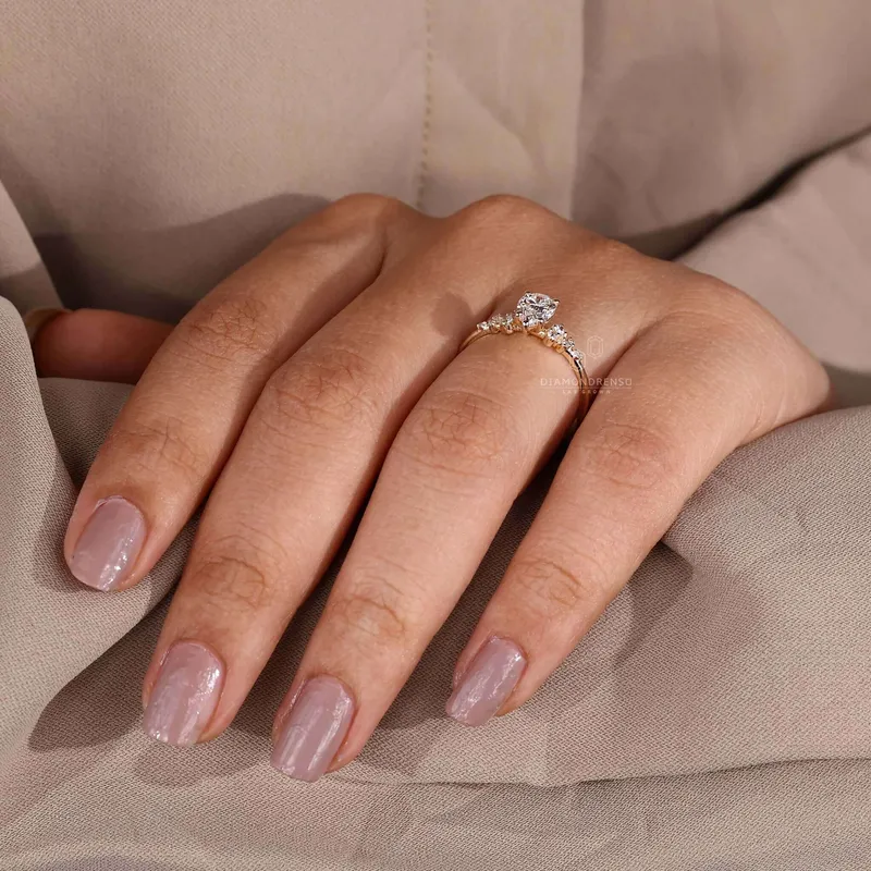 Pear Cut Lab Created Diamond Engagement Ring For Modern Women vy 7
