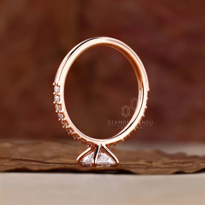 Princess Cut Diamond Engagement Ring, Lab Created Diamond Ring vy 6