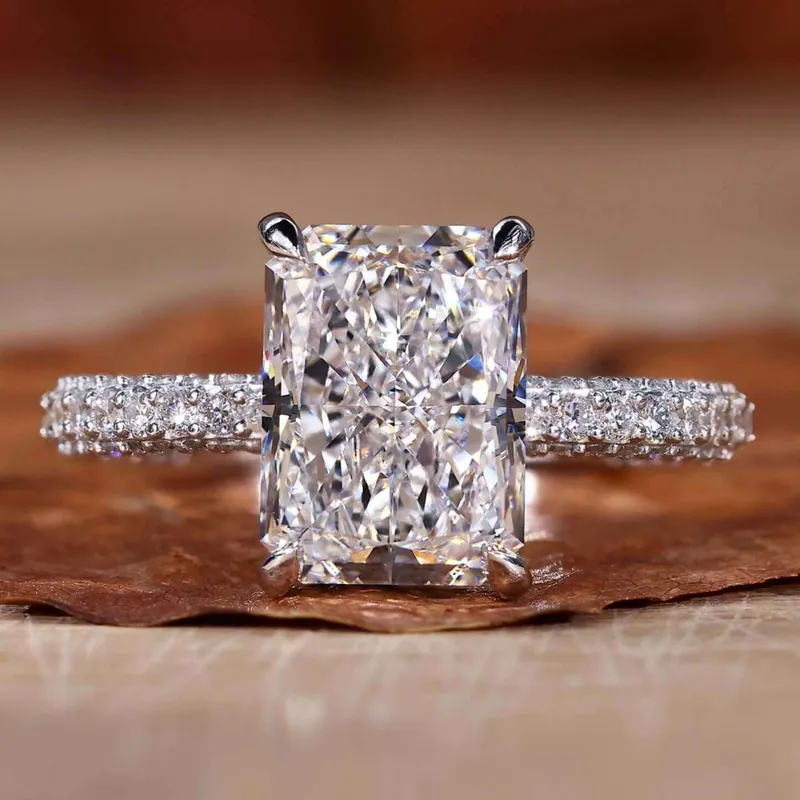 Radiant Cut Diamond Ring, Lab Grown Diamond Engagement Ring engagement ring