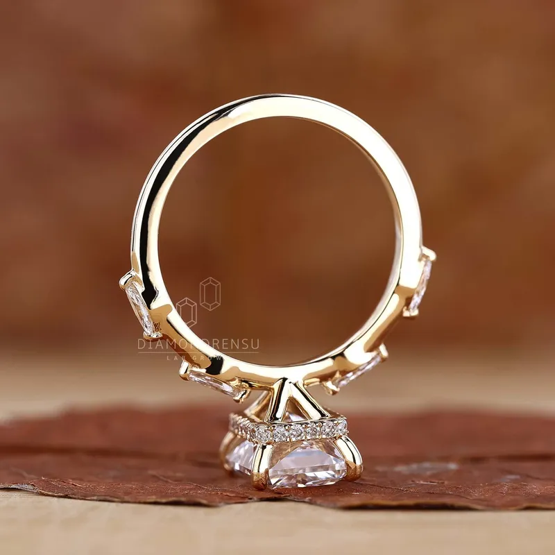 Radiant Cut Hidden Halo Engagement Ring - Personalized Luxury view 5
