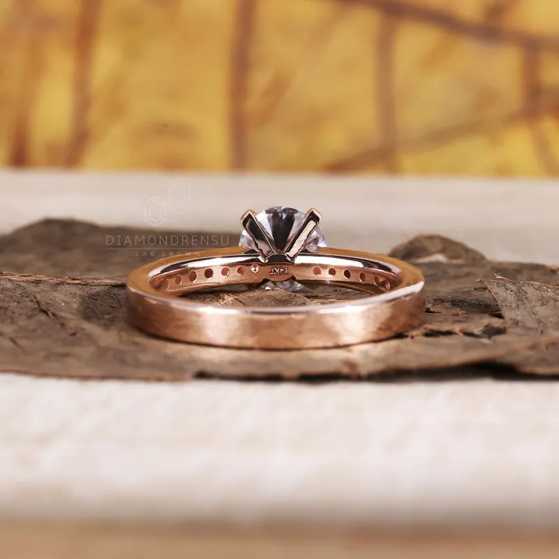 Round Diamond Engagement Ring, 1.16 TCW EF/VVS Round Lab Grown Diamond Ring, Anniversary Gift Ring for Her vy 5