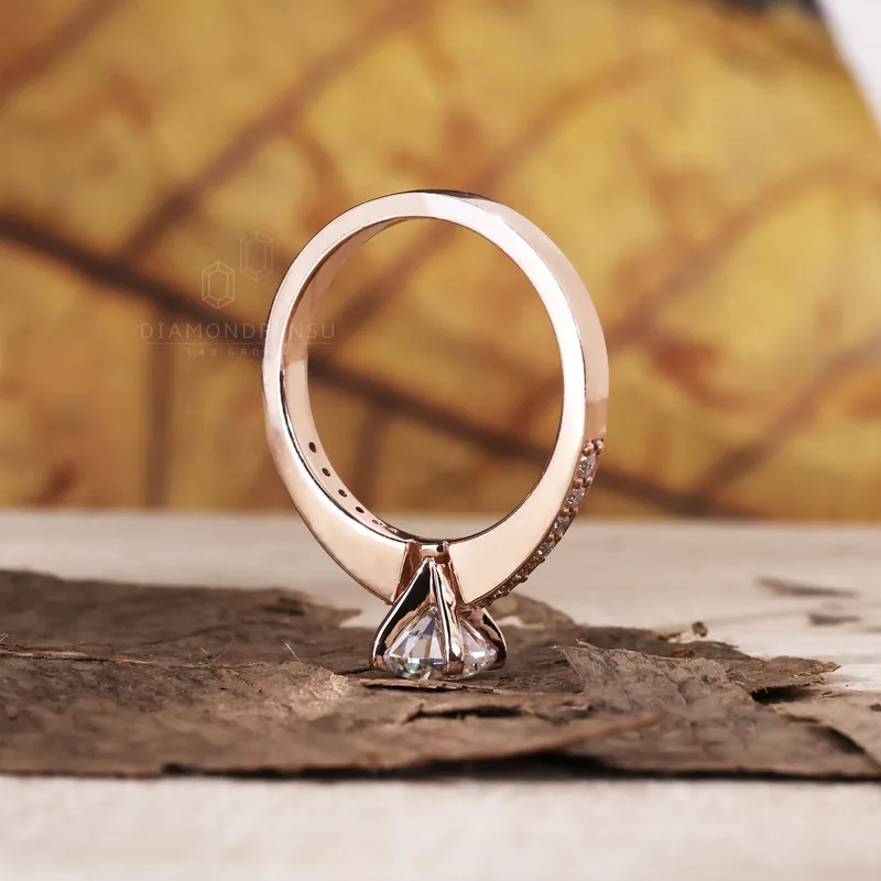 Round Diamond Engagement Ring, 1.16 TCW EF/VVS Round Lab Grown Diamond Ring, Anniversary Gift Ring for Her vy 3