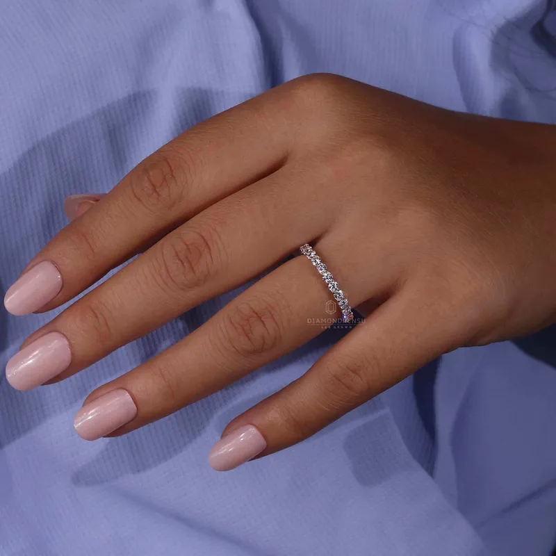 Round Diamond Wedding Band, 2.50 MM Lab Grown Diamonds view 5